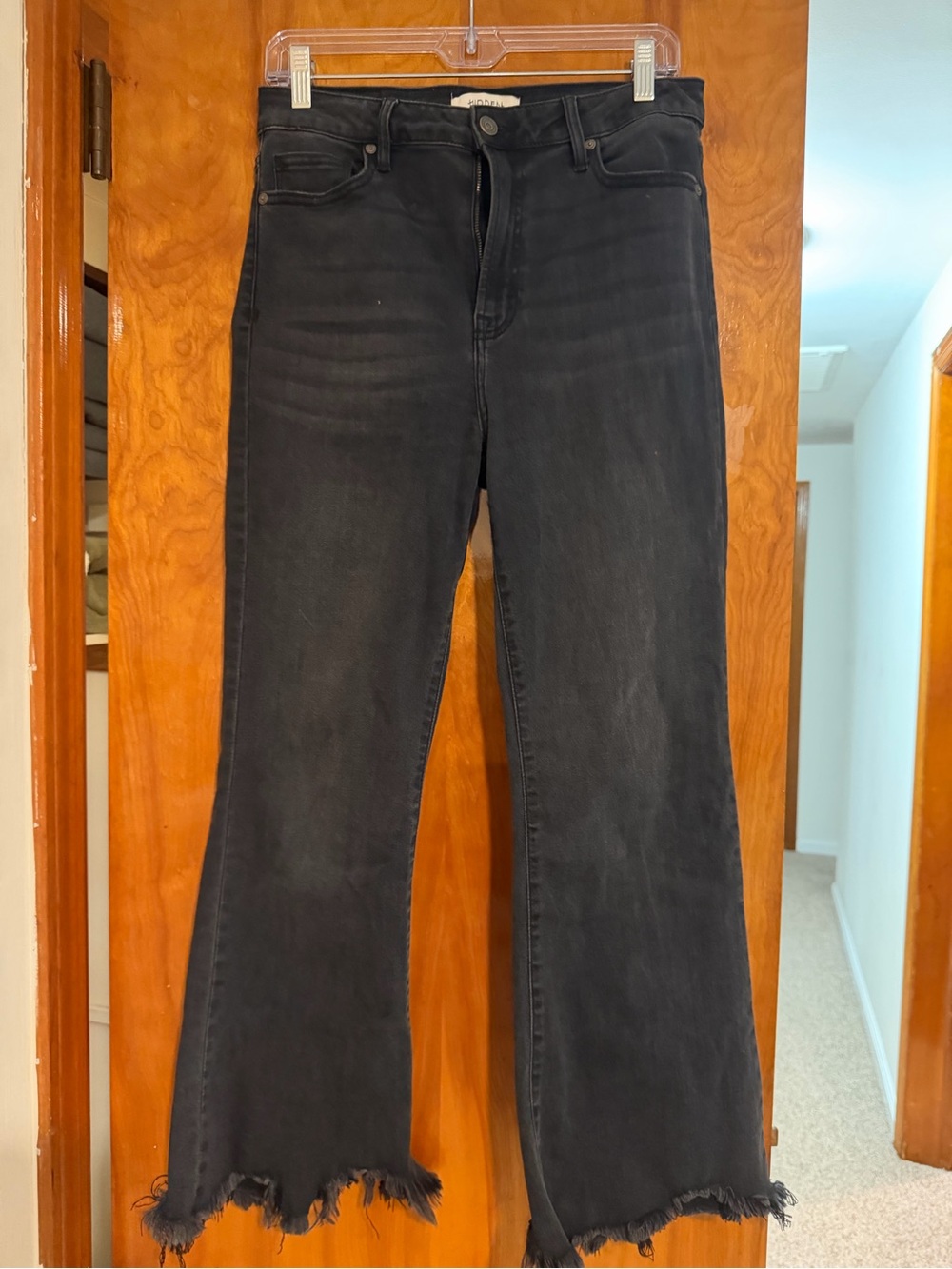 Hidden Women's Black Frayed Hem Jeans